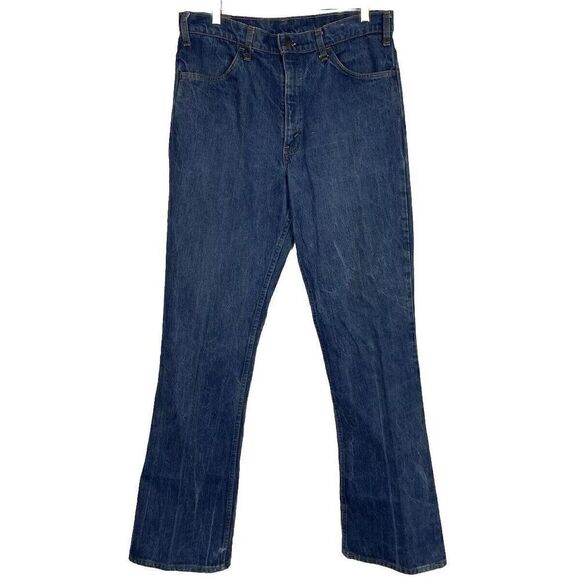 1970s Levi’s vintage orange Tab 646 Flare Jeans Circa 1970s 34 X 36 - Picture 1 of 12